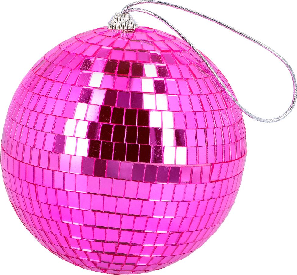 Roze Disco Bal Decoratie 15cm