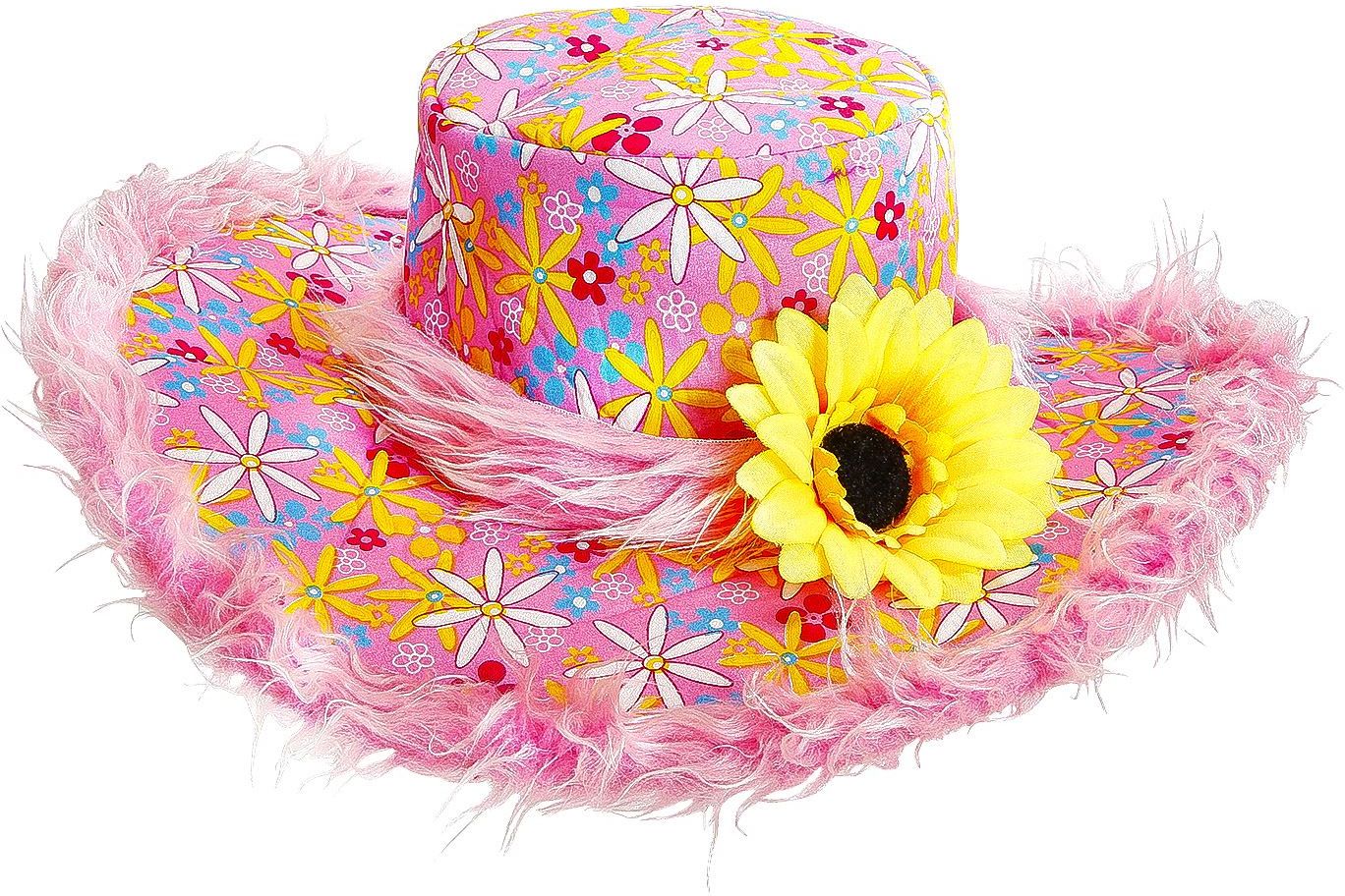 Roze Flower Power Hoed