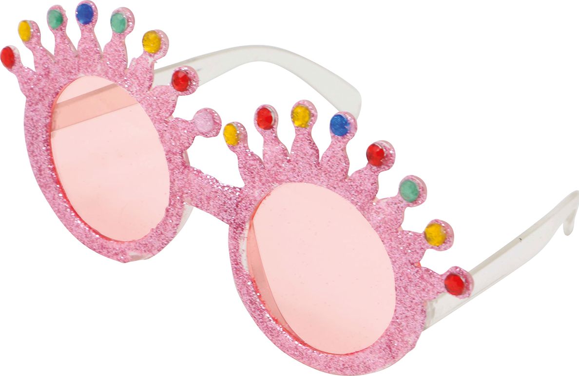 Roze Glitter Bril