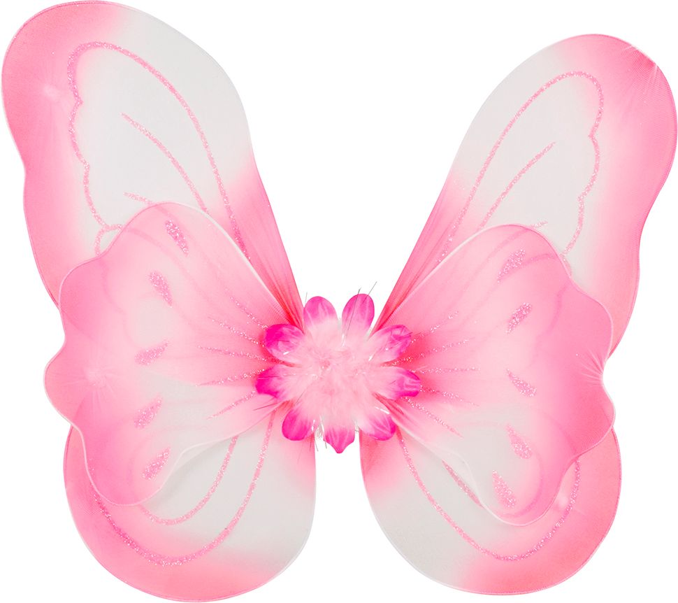 Roze glitter fee vleugels kind