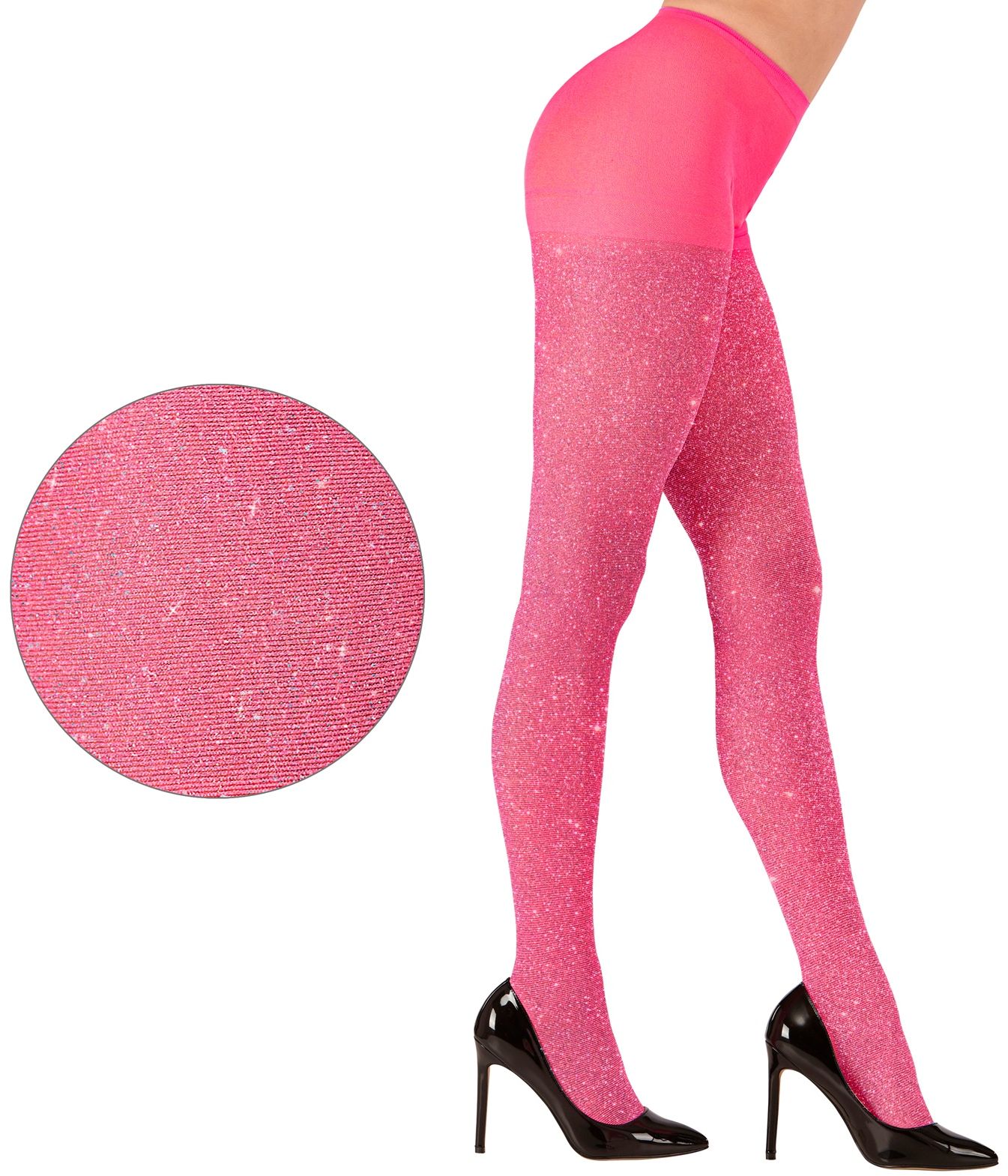 Roze glitter panty