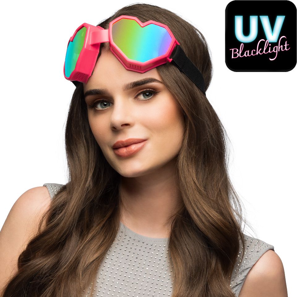 Roze Harten Rave Festivalbril