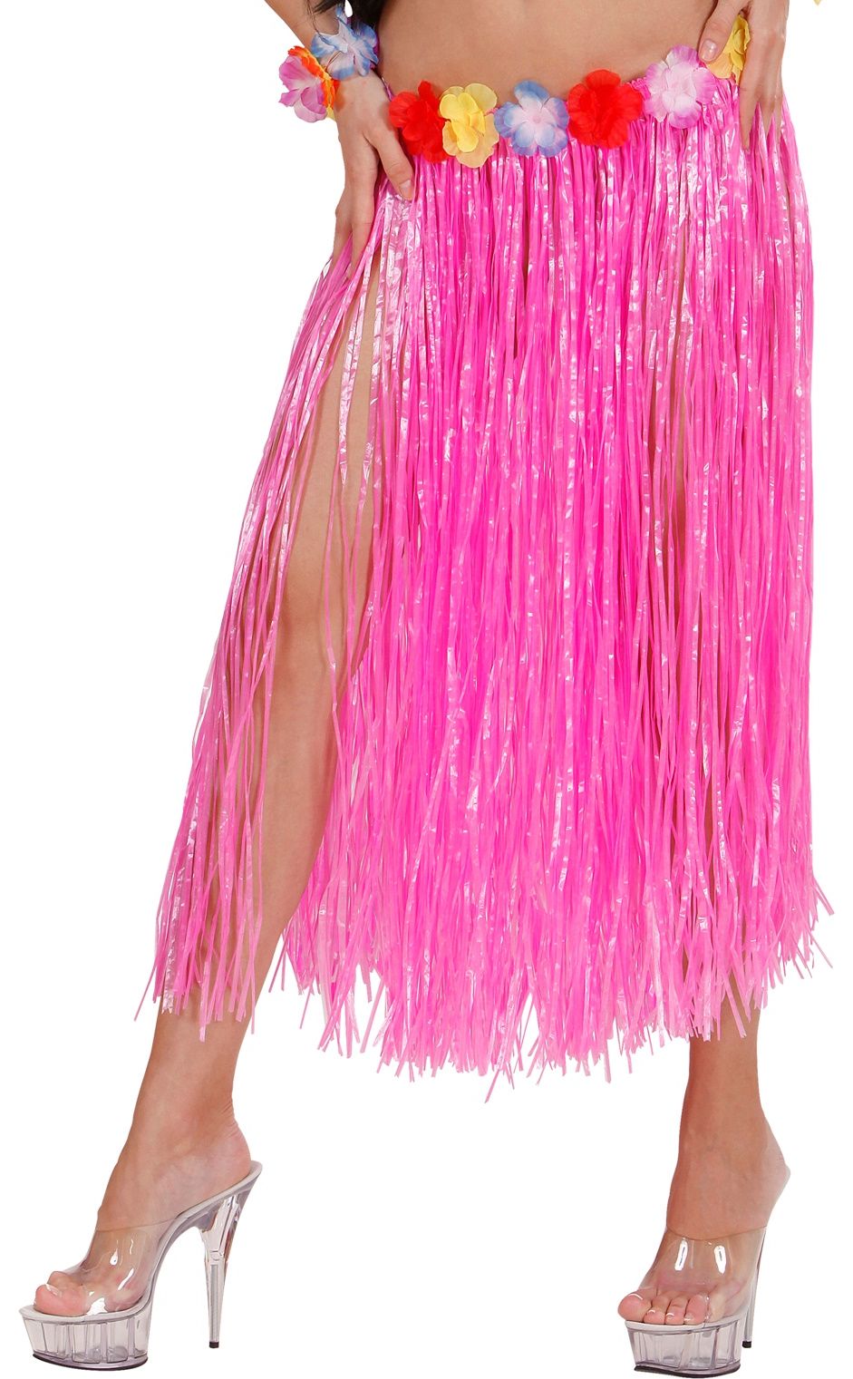 Roze Hawaii Midi Rok met Bloemen