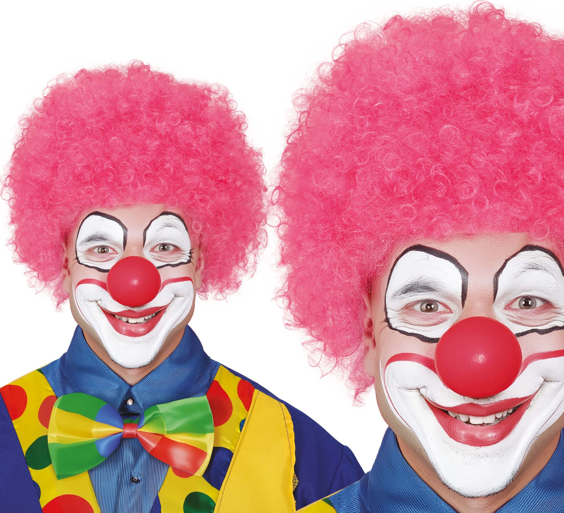 Roze Krullen Clownspruik