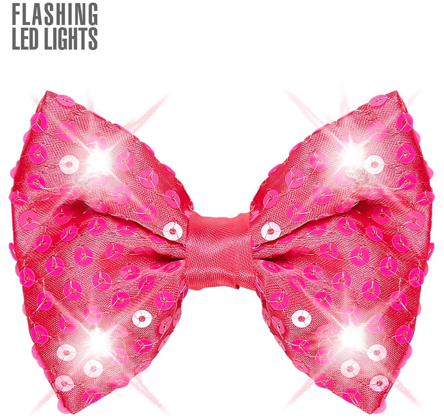 Roze Lichtgevende Pailletten Vlinderstrik