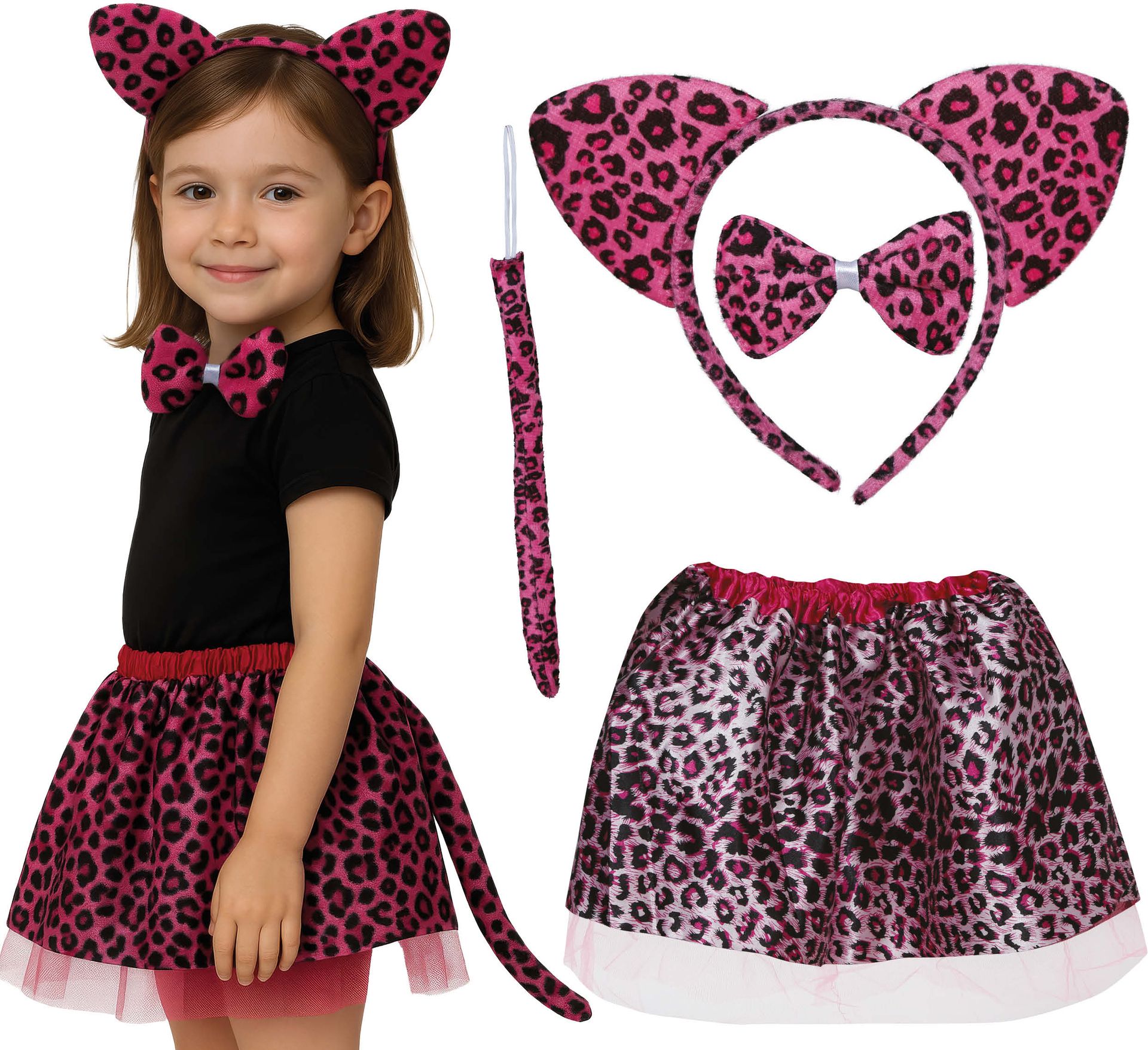 Roze Luipaard Tutu set Kind