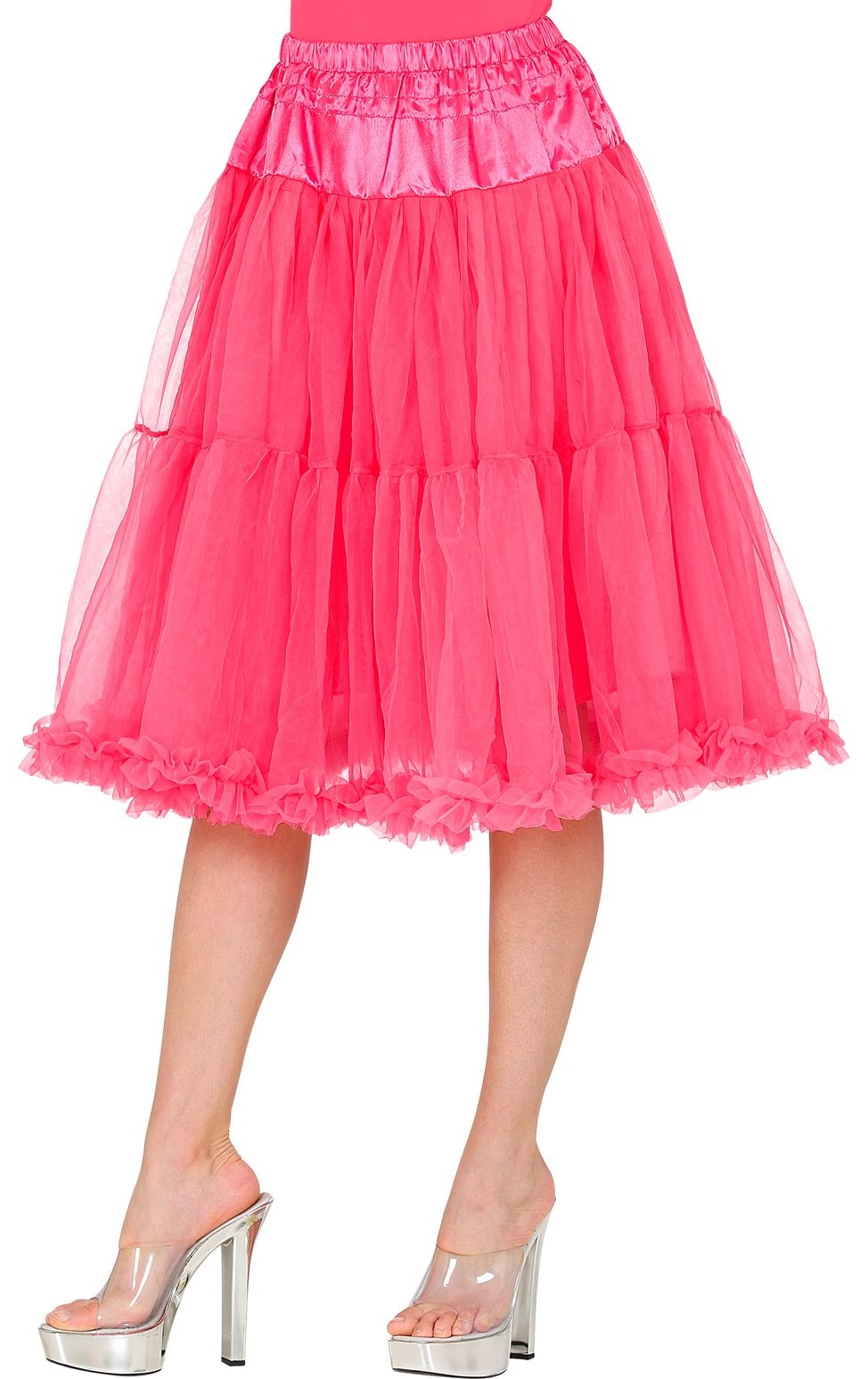 Roze Midi Tule Petticoat