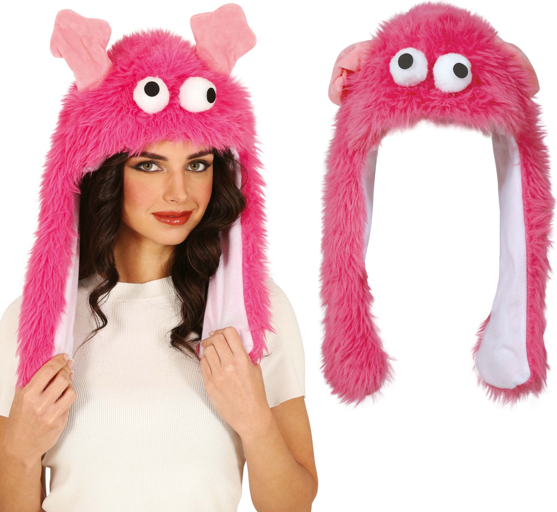 Roze Monster Muts Beweegbare Oren