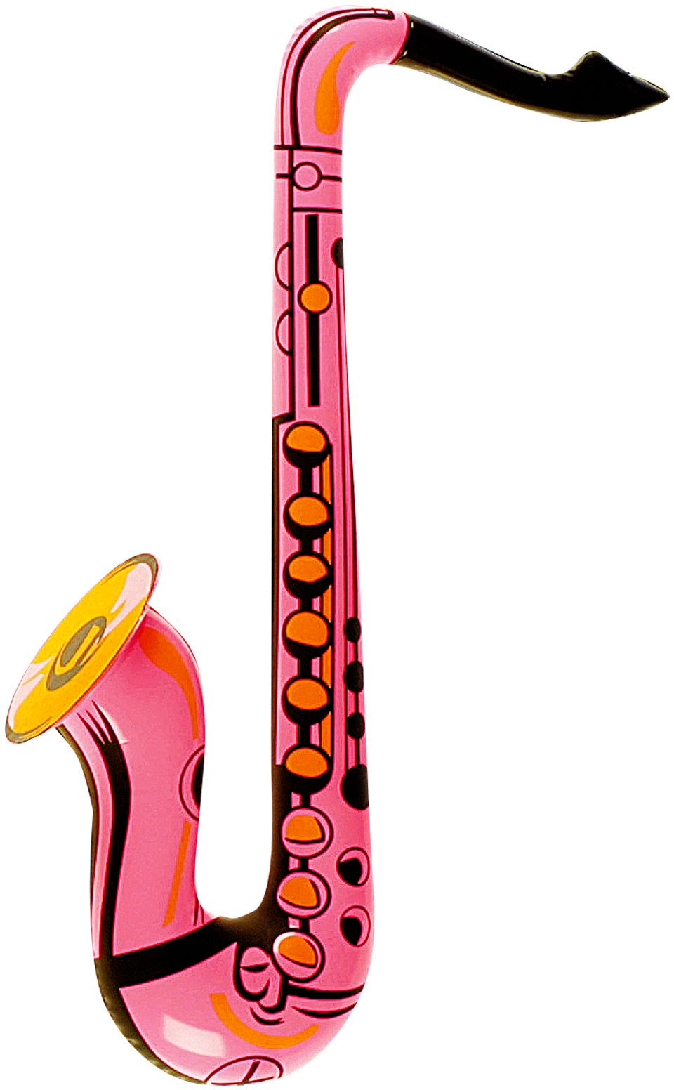Roze opblaasbare saxofoon