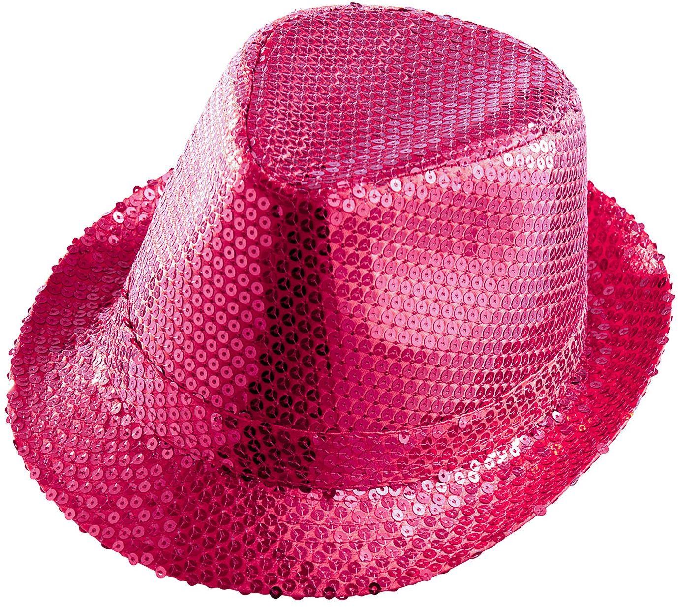 Roze Pailletten Fedora