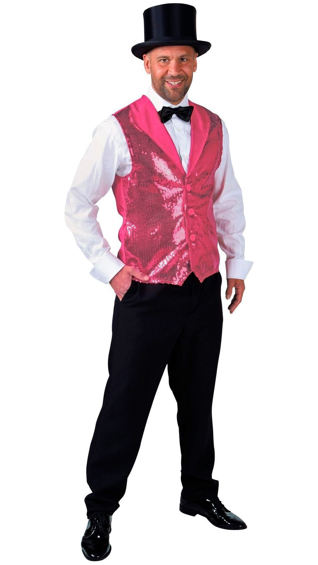 Roze Pailletten Gilet