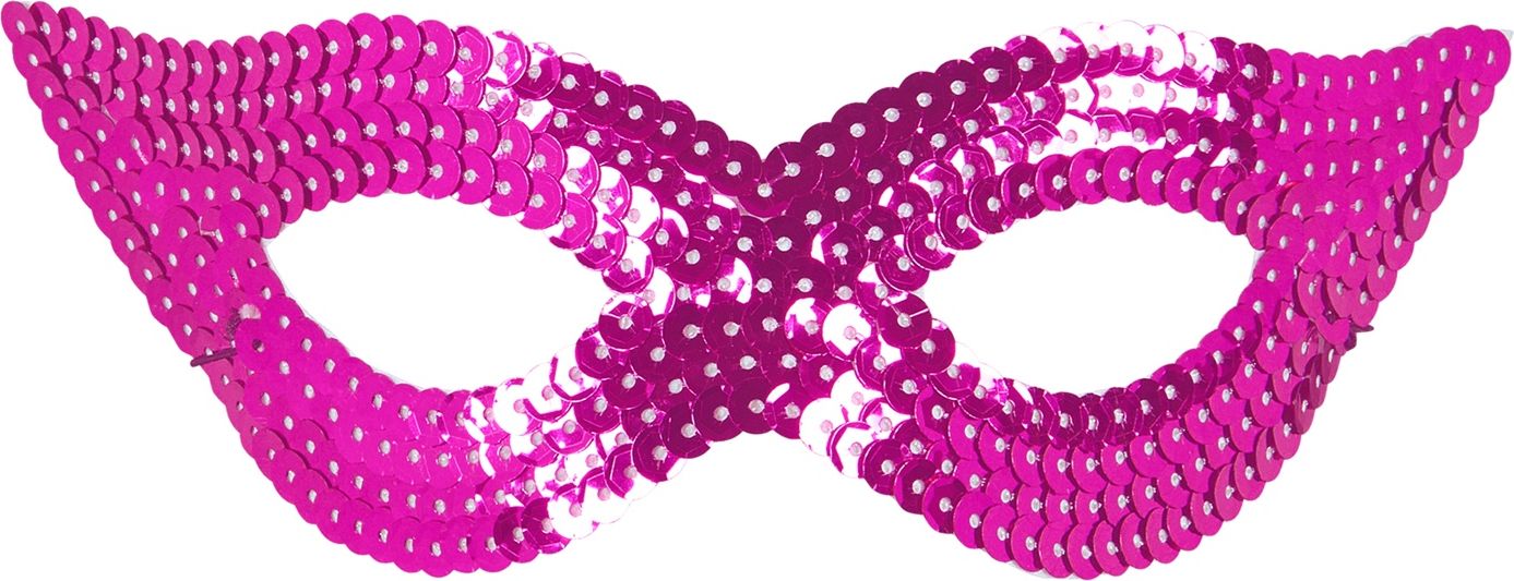 Roze Pailletten Oogmasker