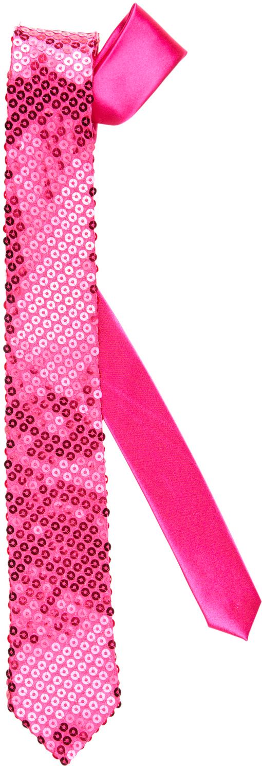 Roze Pailletten Stropdas Luxe
