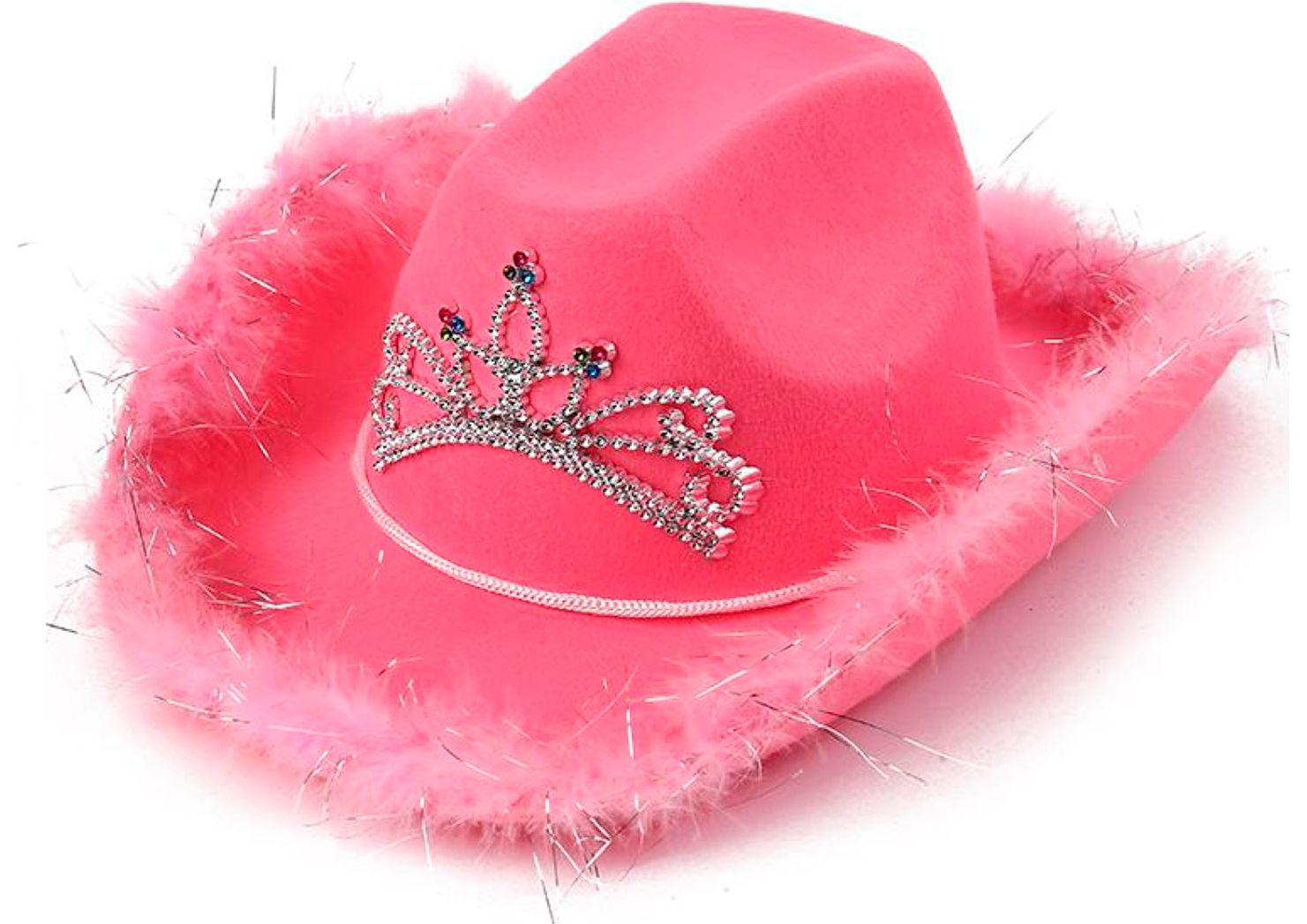 Roze party cowgirl hoed