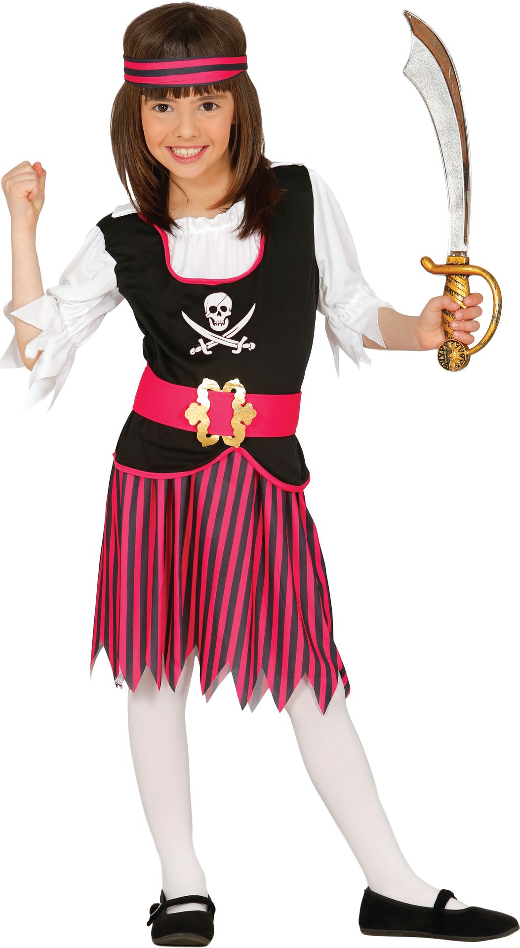Roze piraten kostuum meisjes