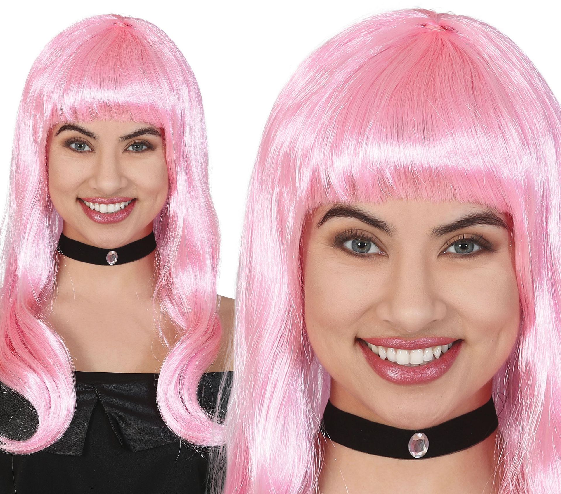 Roze Pony Pruik Dames