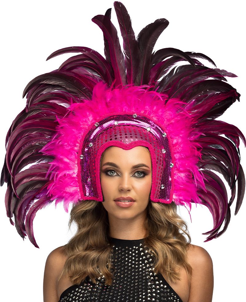 Roze Samba Hoofdtooi Dames