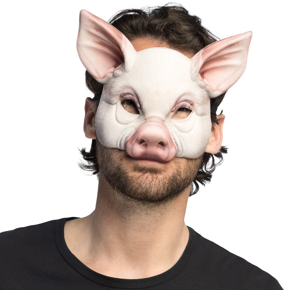 Roze Varken Masker