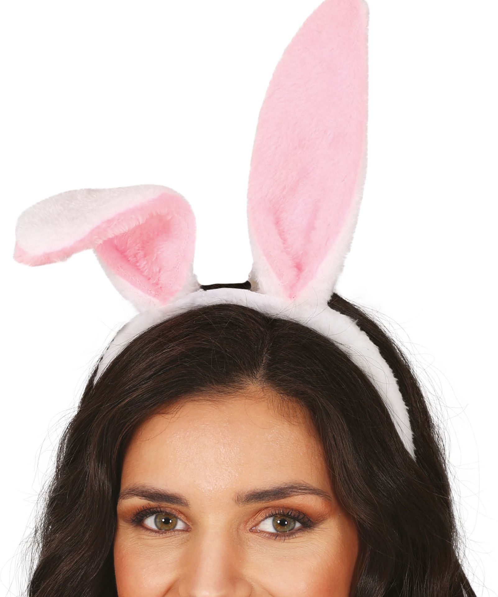 Roze Wit Konijnenoren Haarband Dames