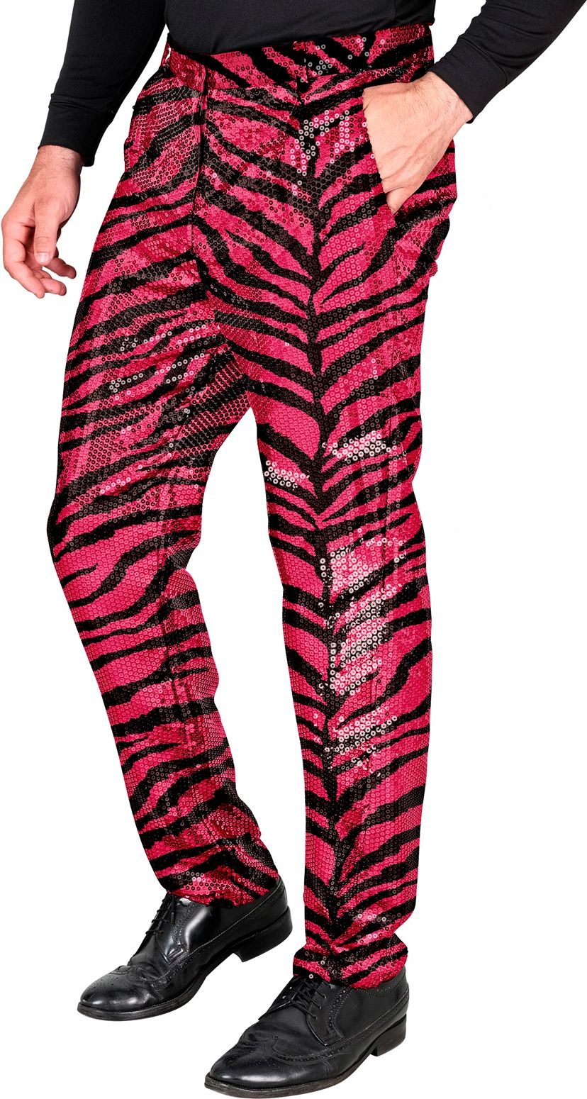 Roze Zebra Pailletten Broek