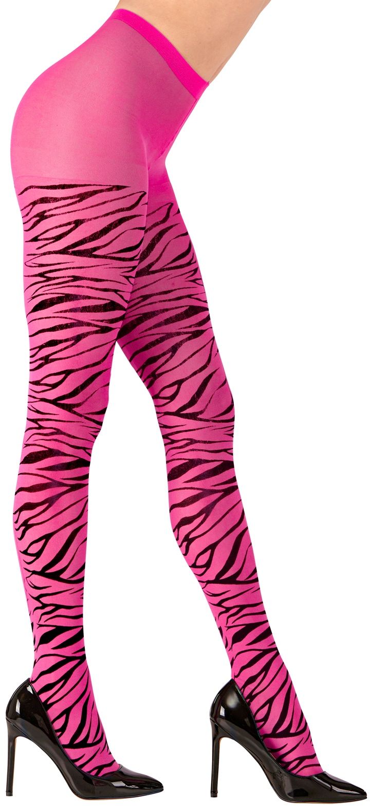 Roze zebra print panty