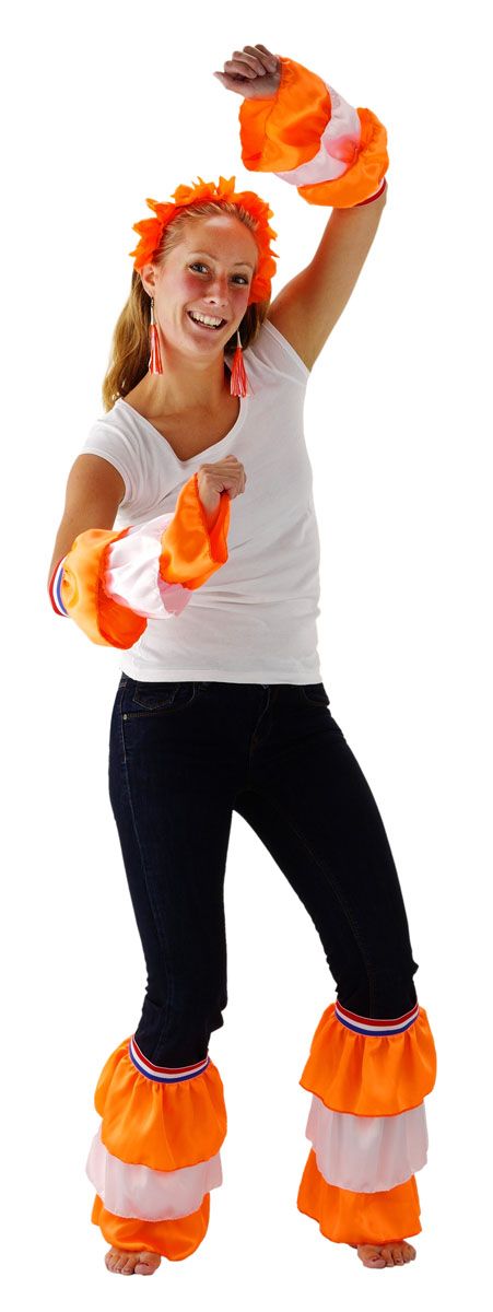 Ruffle set Arm en Benen Oranje