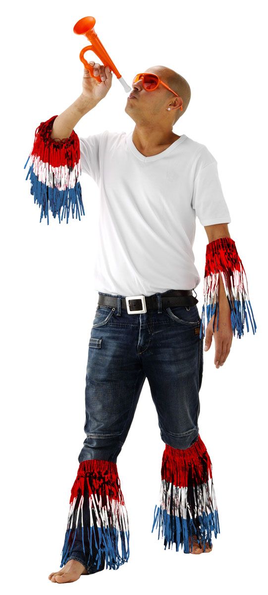 Ruffle set Arm en Benen Rood Wit Blauw