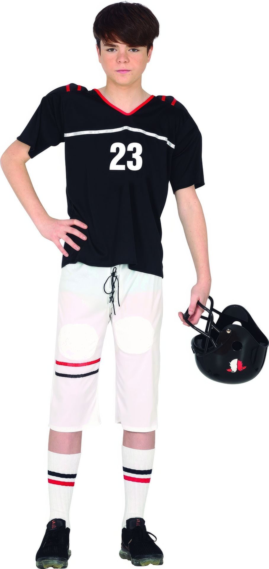 Rugby American Football Kostuum Jongens Zwart 14-16 Jaar
