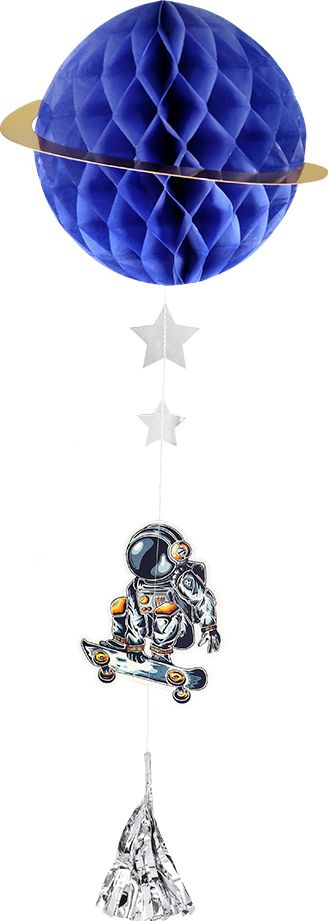 Ruimte Astronaut Honeycomb Blauw