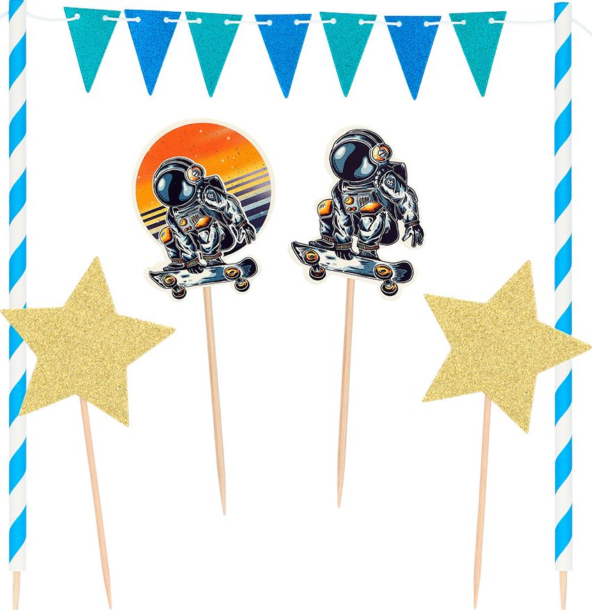 Ruimte Astronaut Taartdecoratie Kit