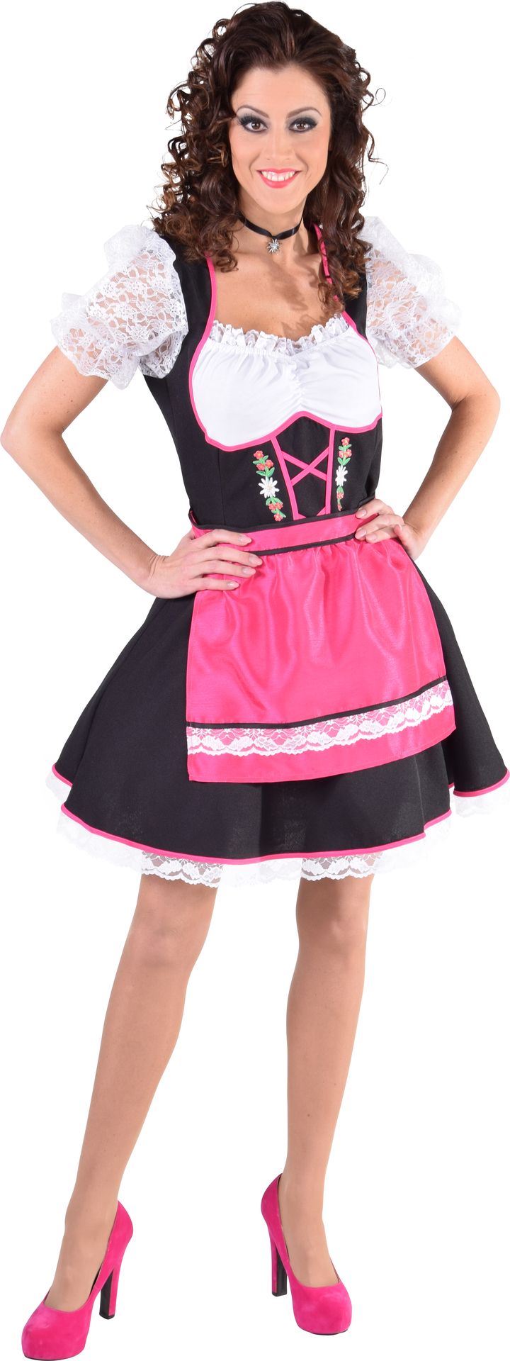 Salzburg Dirndl Kort Roze