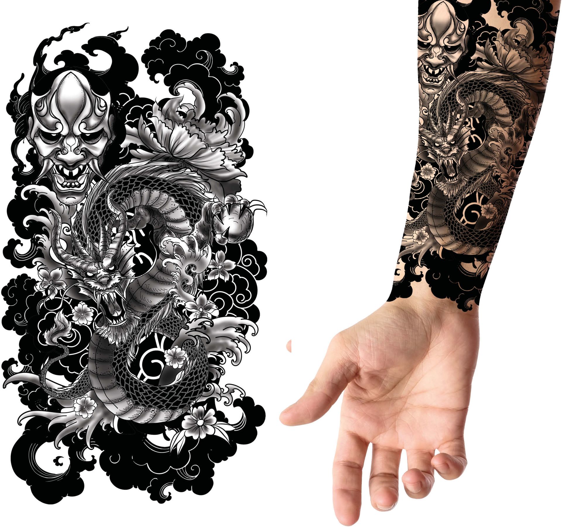 Samurai Plak Tattoo Zwart