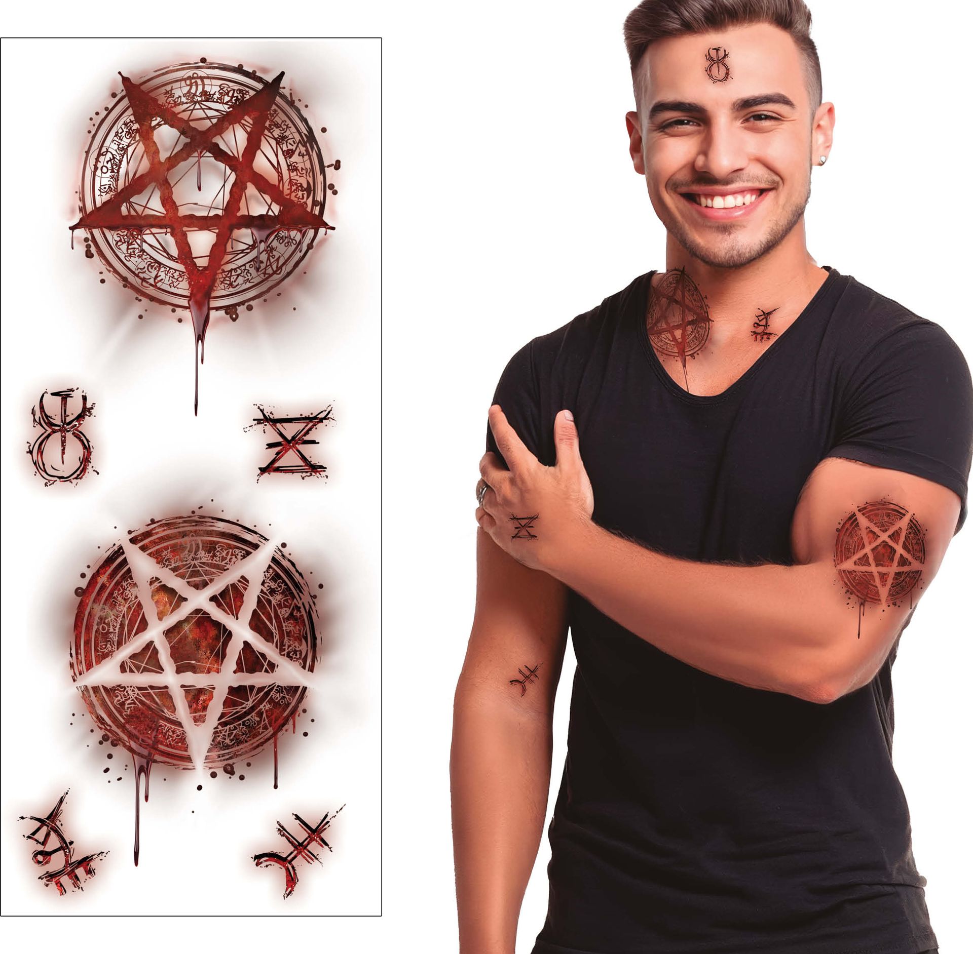 Satanische Tatoo Stickervel