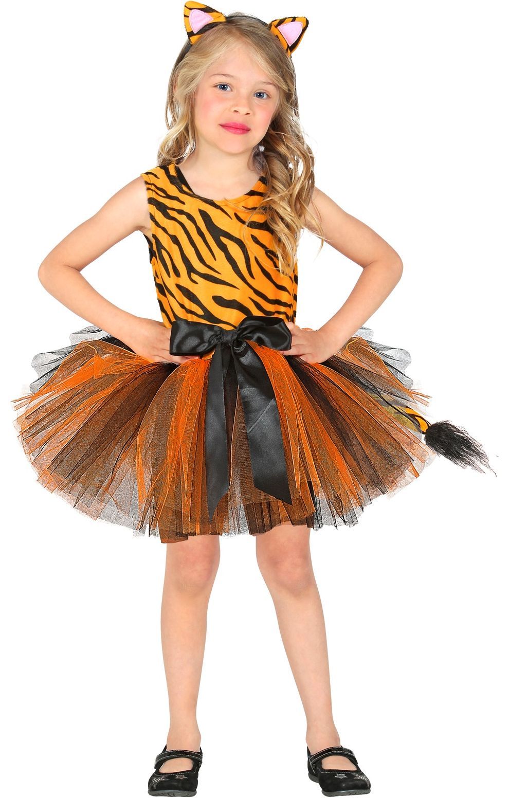 Schattig tijger jurkje carnaval kind