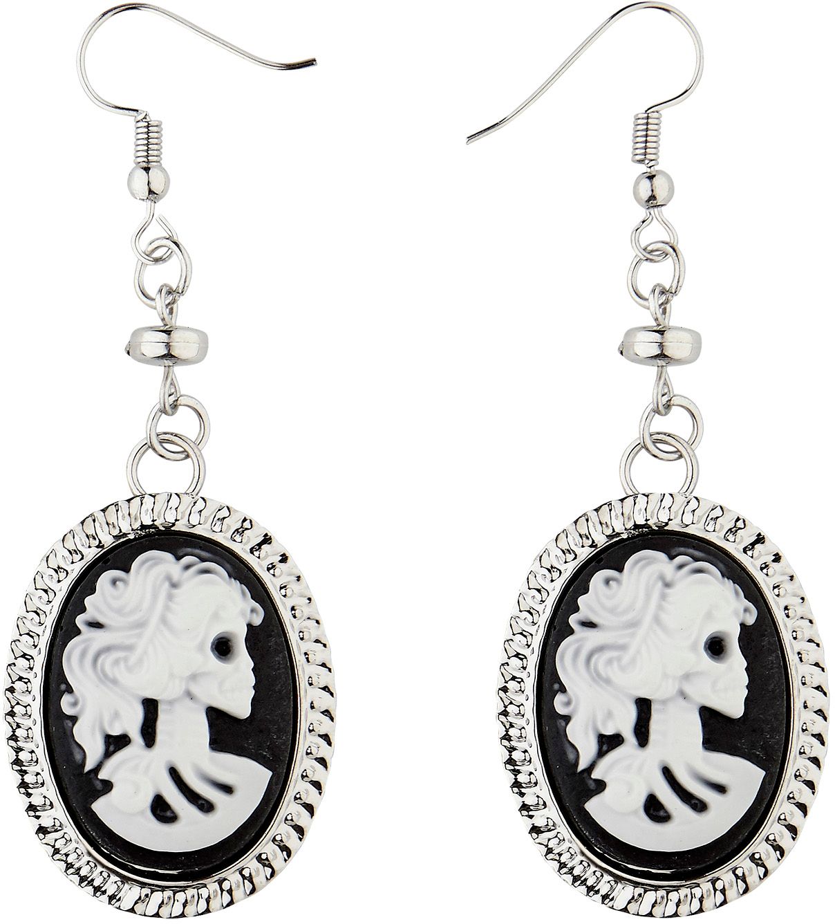 Schedel Camee Oorbellen