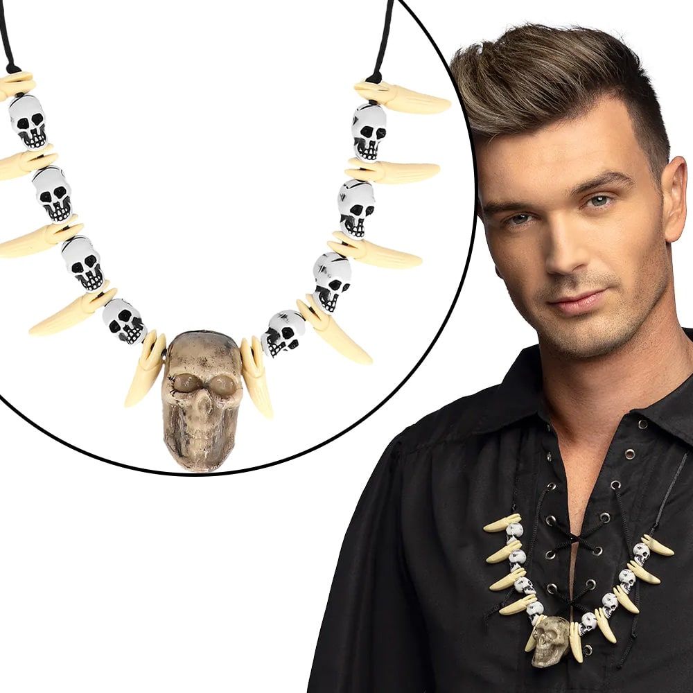 Schedel Ketting met Tanden