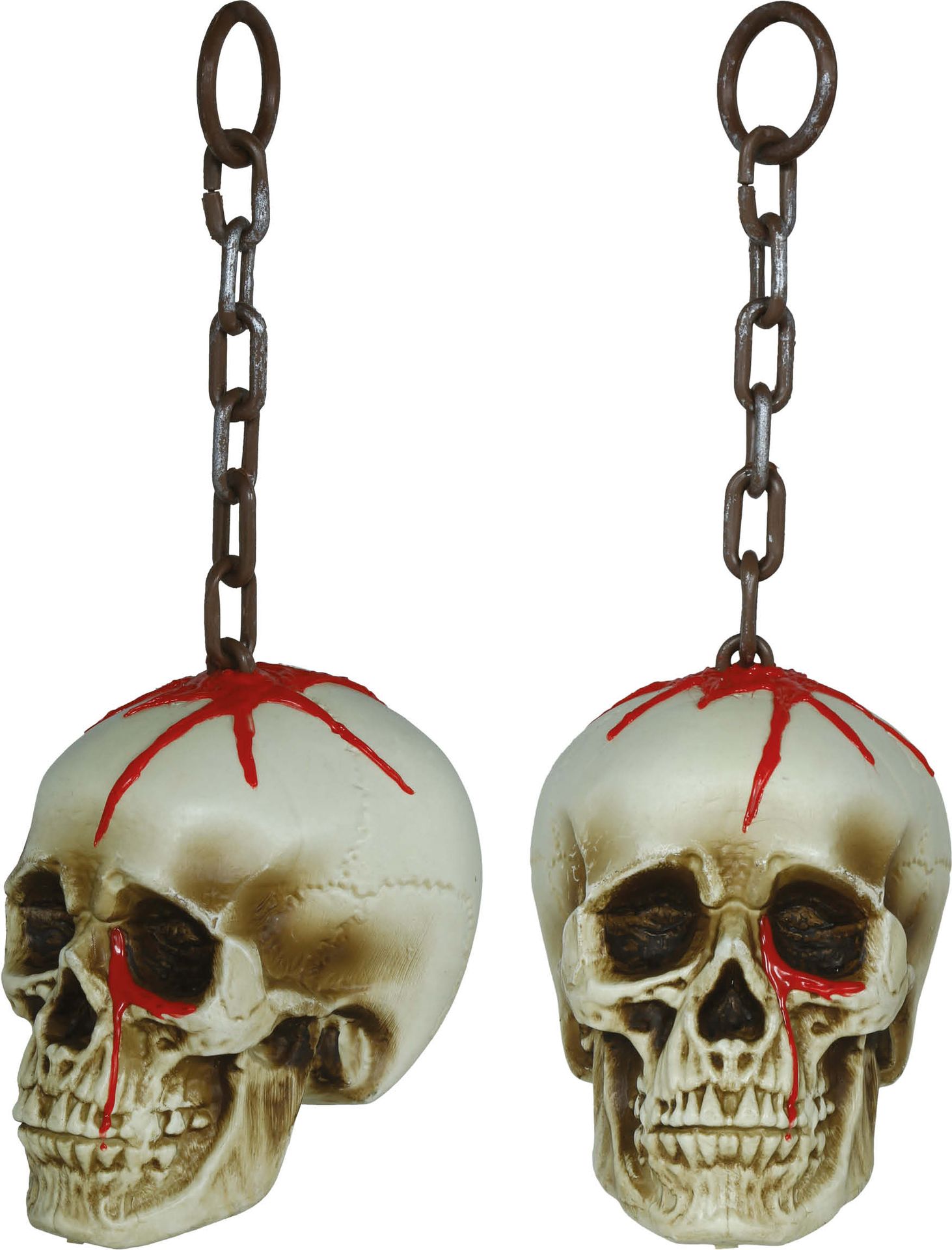 Schedel met Ketting Beige 40cm Halloween