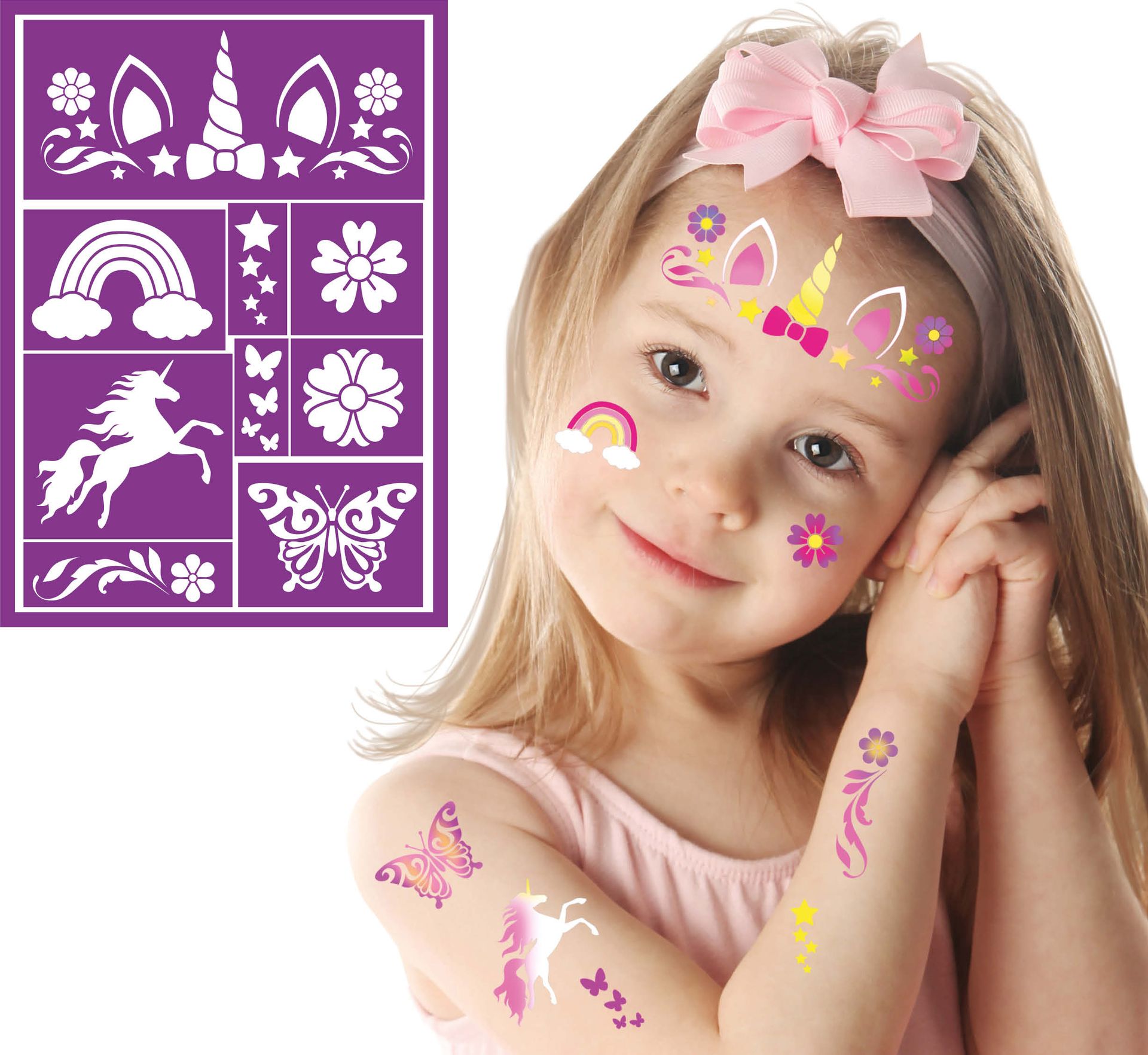 Schmink Sjablonen Kind Eenhoorn