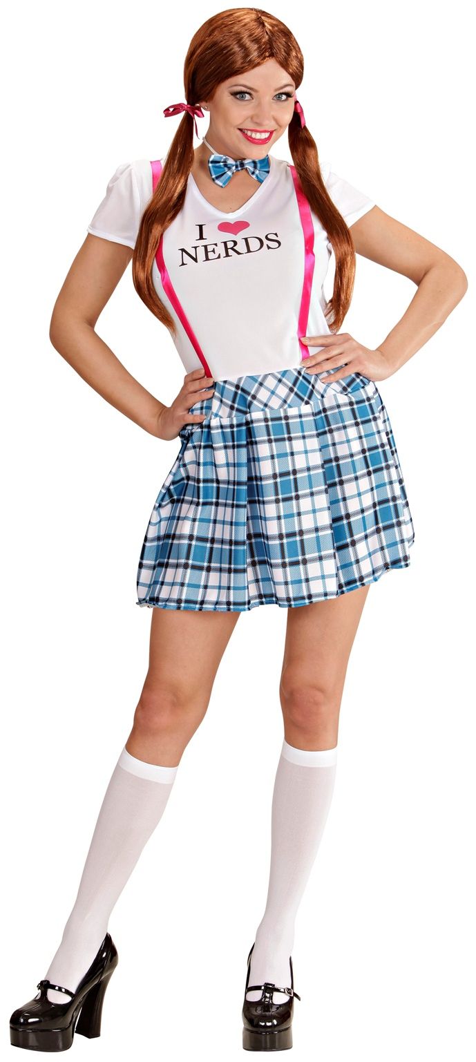 Schoolmeisje Nerd Kostuum