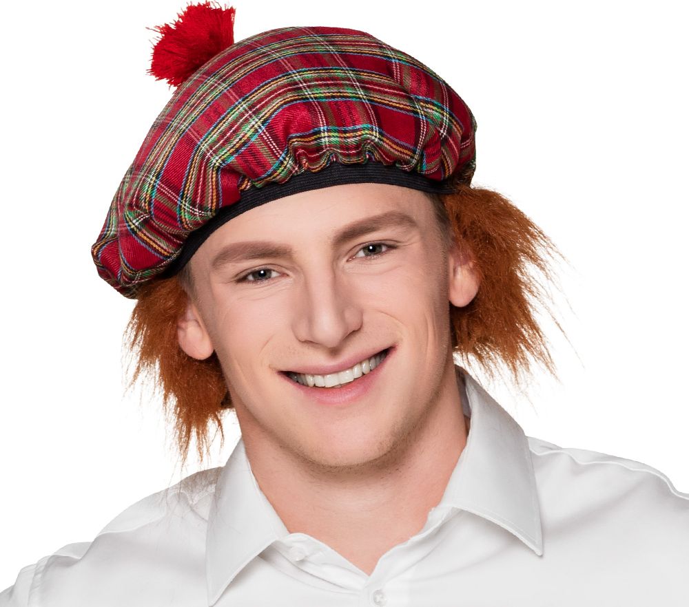 Schotse Rode Baret met Haren