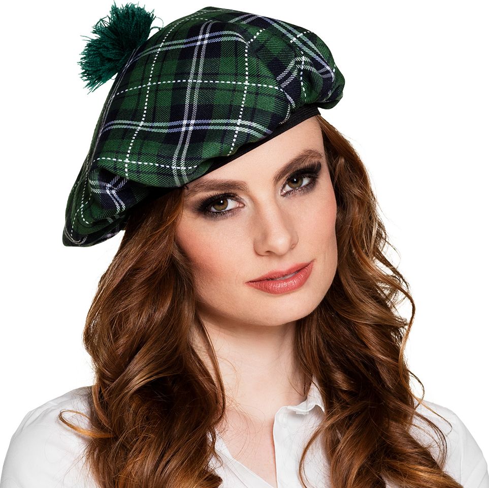 Schotse Tartan Baret Groen