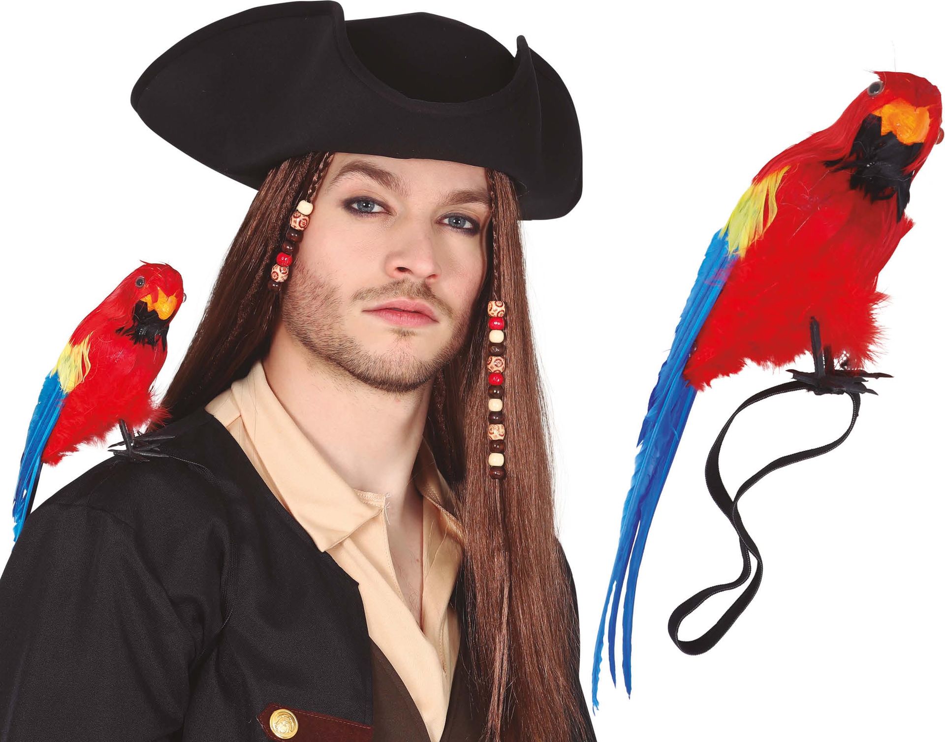 Schouder Piraten Papegaai Rodd 30cm
