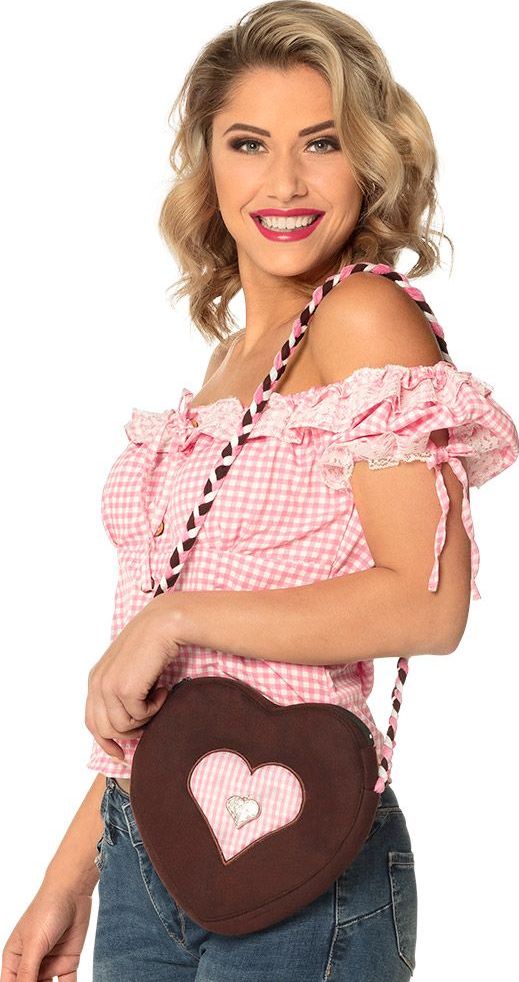 Schoudertasje Hart Oktoberfest Roze