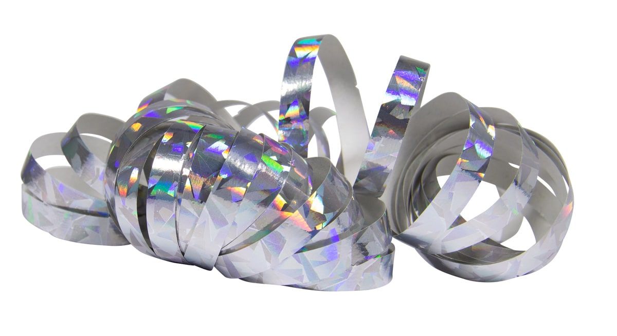 Serpentines Holografisch Zilver 2 Stuks