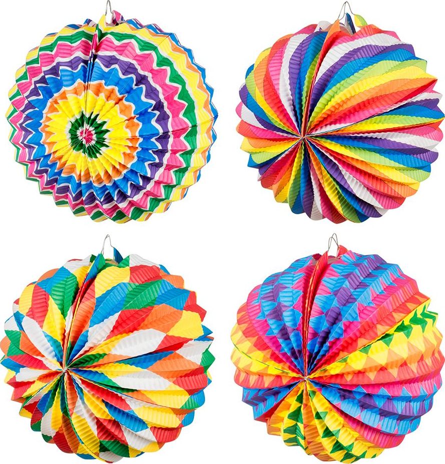 Set Van 12 Fantasie Papieren Ballonlampionnen