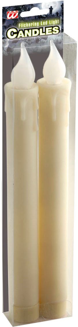 Set Van 2 Witte Oplichtende Kaarsen