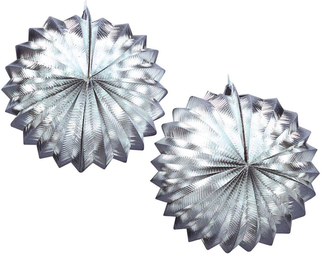 Set Van 2 Zilveren Decoratie Bollen