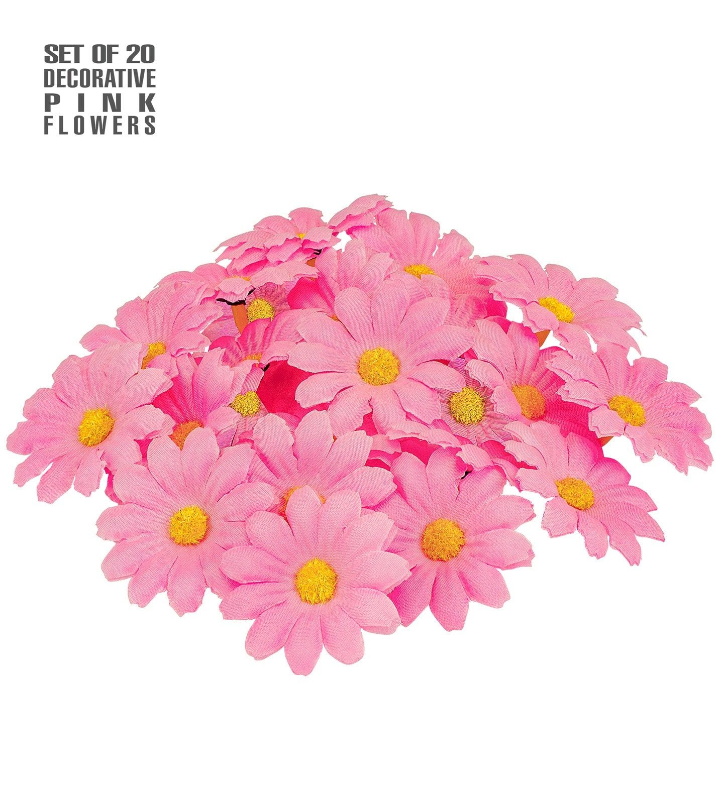 Set van 20 Roze Decoratieve Bloemen