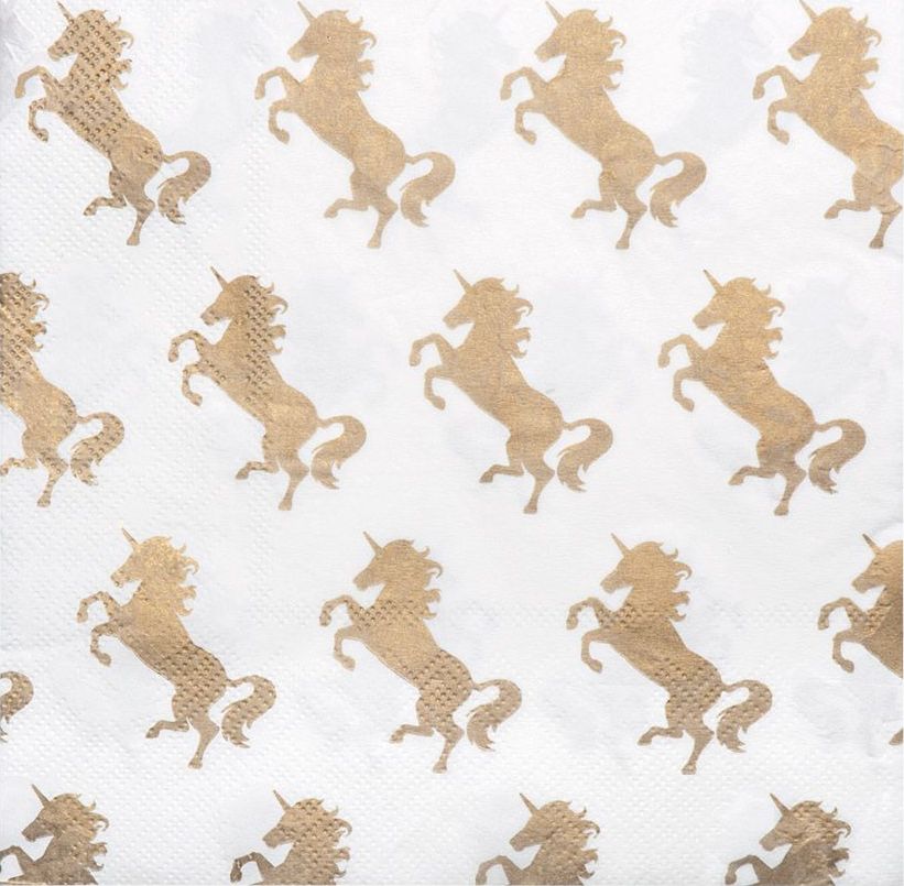 Set Van 20 Unicorn Papieren Servetten