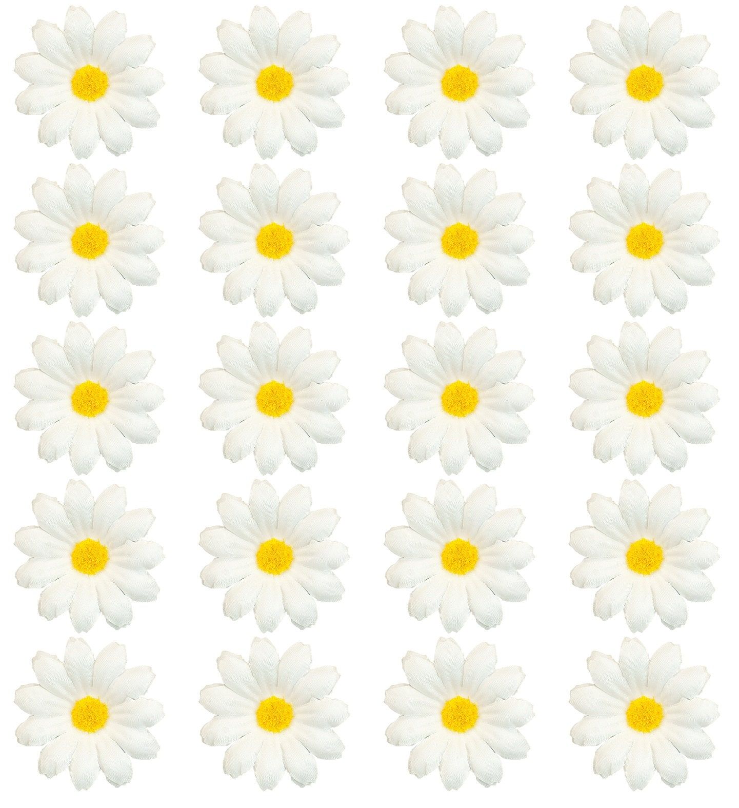 Set van 20 Witte Decoratieve Bloemen